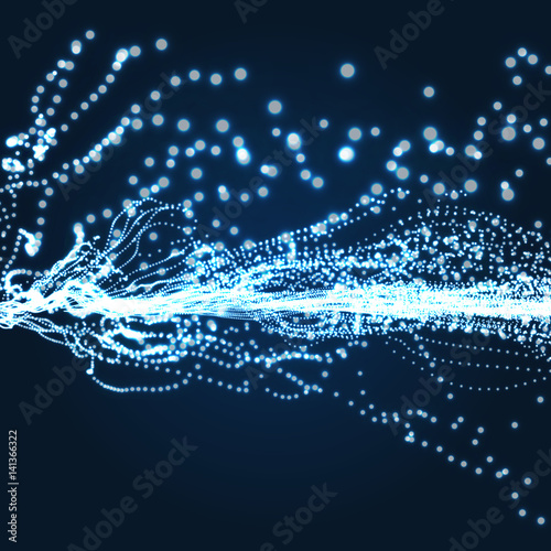 3D Technology Style. Abstract Background. Vector Illustration.
