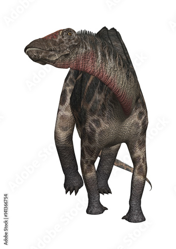 3D Rendering Dinosaur Dicraeosaurus on White photo