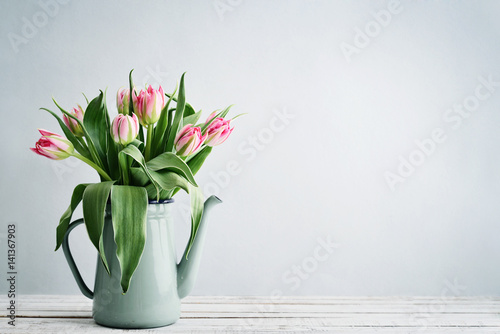 Fototapeta Naklejka Na Ścianę i Meble -  Pink tulips bouquet
