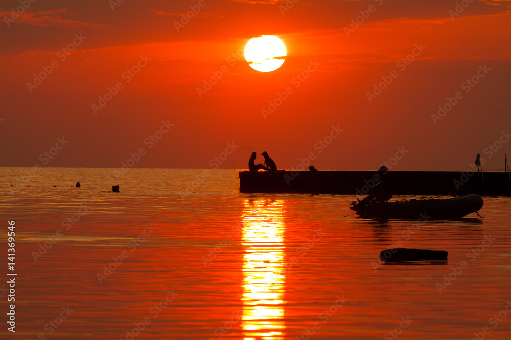 sunset at the beach