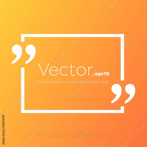 Abstract concept vector empty speech square quote text bubble. For web and mobile app isolated on background, illustration template design, creative presentation, business infographic social media.