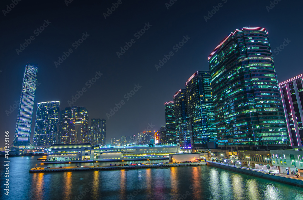 Obraz premium Hong Kong City Night Scenes