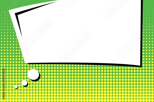 Abstract creative concept vector comic pop art style blank, layout template with clouds beams and isolated dots background. For sale banner, empty speech bubble set, illustration halftone book design.