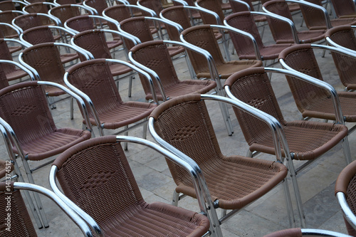 the chairs in the hall