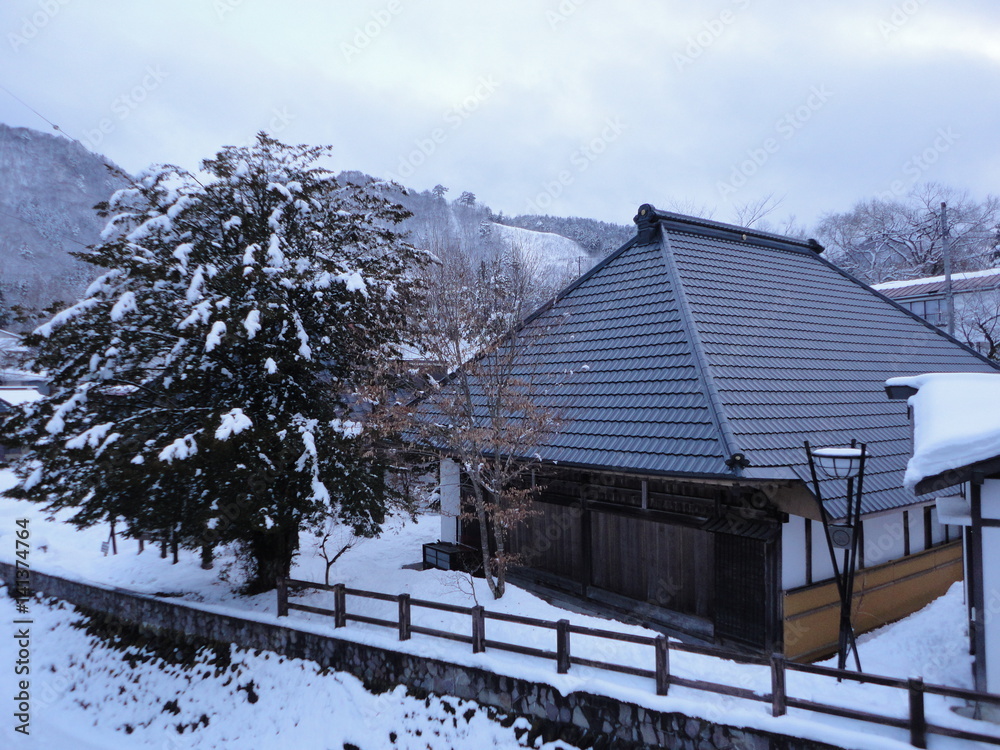 田舎の冬景色 田舎の冬景色