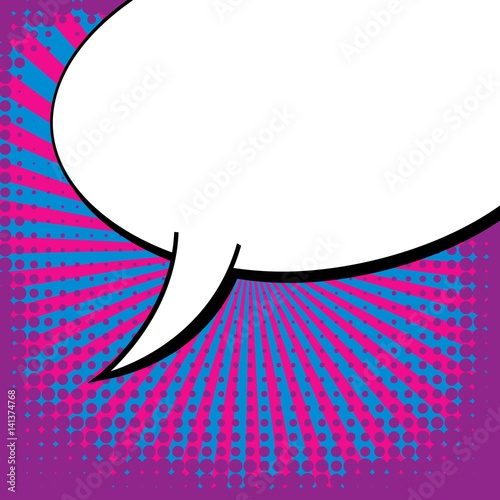 Abstract creative concept vector comic pop art style blank, layout template with clouds beams and isolated dots background. For sale banner, empty speech bubble set, illustration halftone book design.