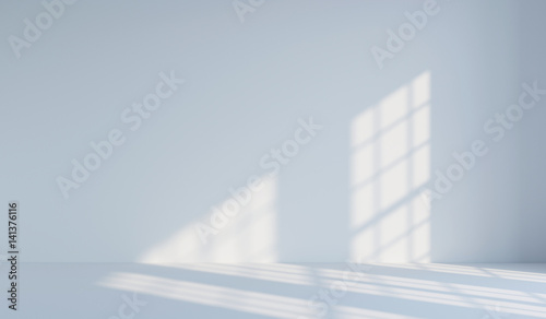 Empty white minimalist room. 3d rendering photo