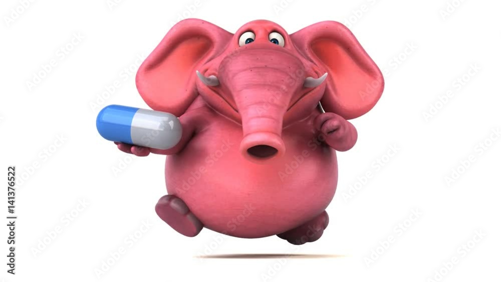 Pink elephant - 3D Animation Pink elephant - 3D Animation