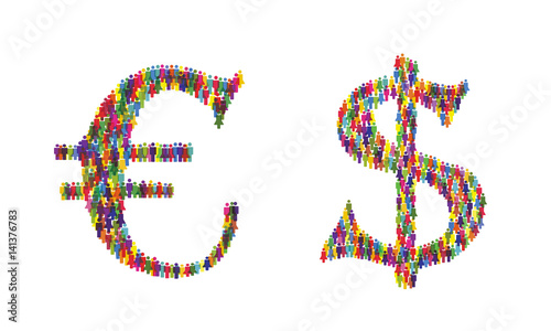 Euro Dollar icon people