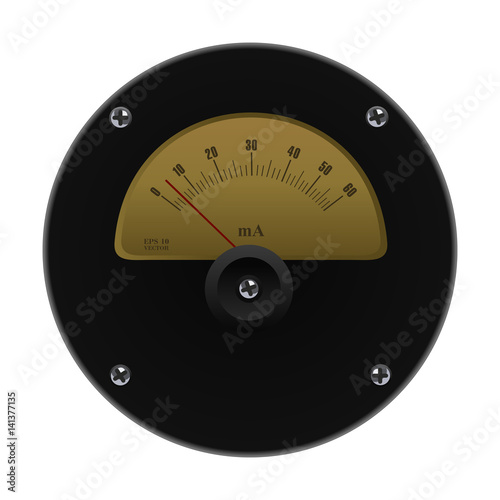 Realistic electronic analog VU signal meter