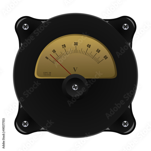 Realistic electronic analog VU signal meter