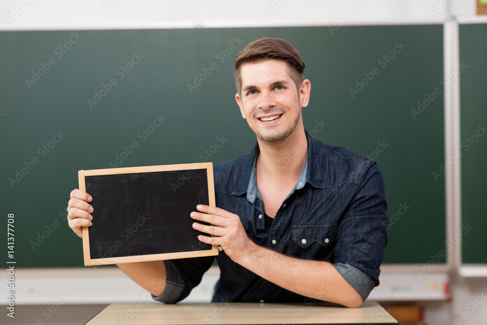 Mann mit Tafel Mann mit Tafel