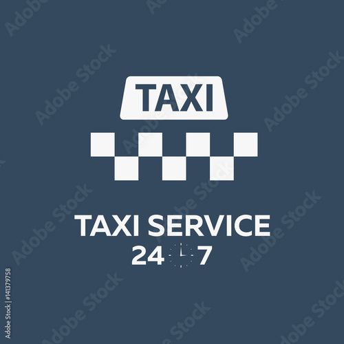 Taxi service. Taxi banner. Vector flat illustration.