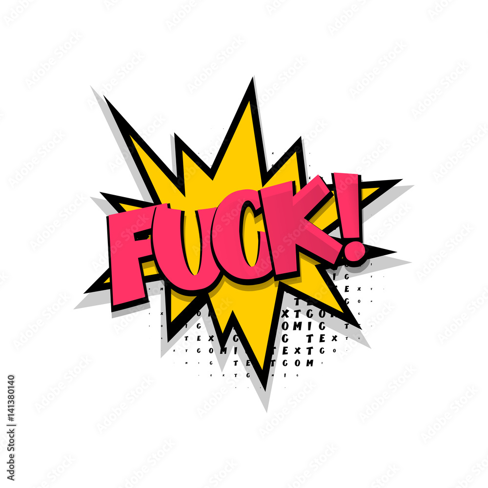 Premium Vector  Fuck you symbol in comic style