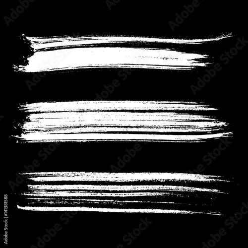 Wallpaper Mural Set of ink vector brush strokes. Vector illustration. Grunge hand drawn watercolor texture. Torontodigital.ca