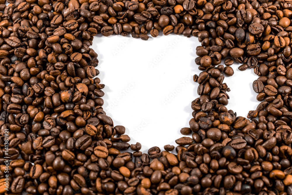 Cup from coffee beans Cup from coffee beans
