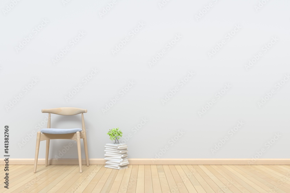 Living room for reading free time, 3D rendering