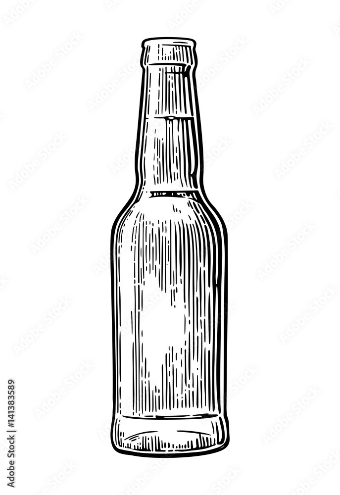 Vector Sketch Bottle Beer Bottle Isolated Stock Vector (Royalty Free)  669402790 | Shutterstock