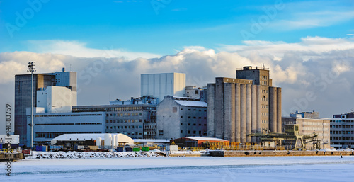 Cargo port in Lansisatama (West harbor) in Helsinki, Finland