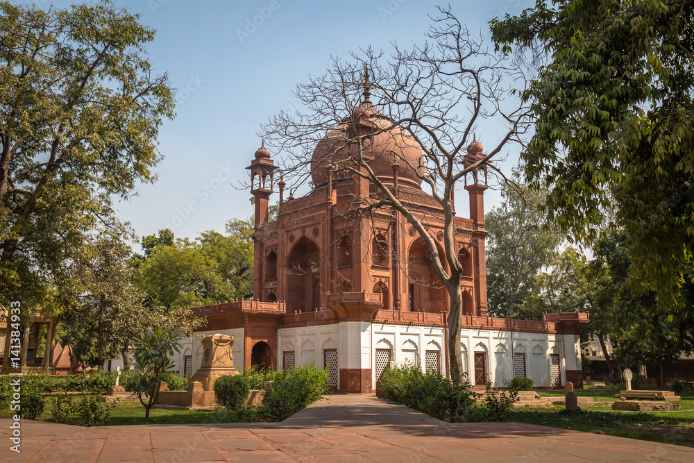 Red Taj Mahal in Agra is a roman catholic cemetery with Col. Hessing tomb built to replicate the Taj Mahal.