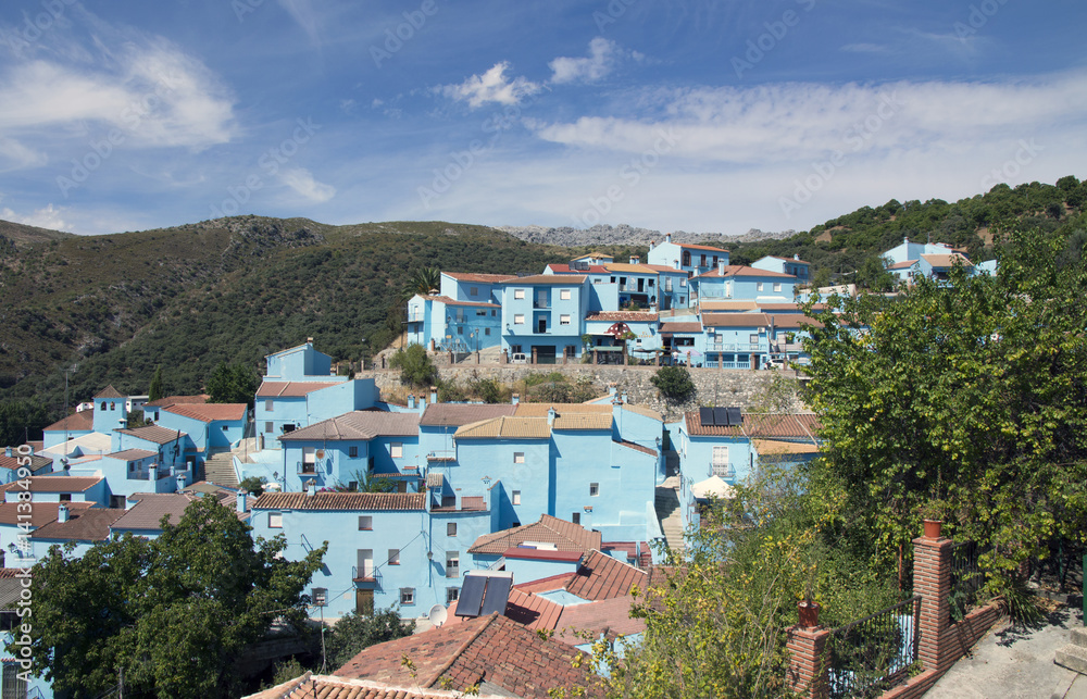 Juzcar, blue village,  typical of Andalucia