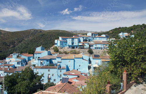 Juzcar, blue village, typical of Andalucia