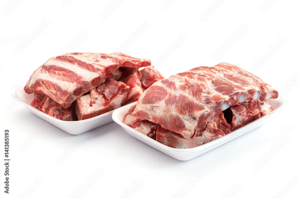 ribs on a white background
