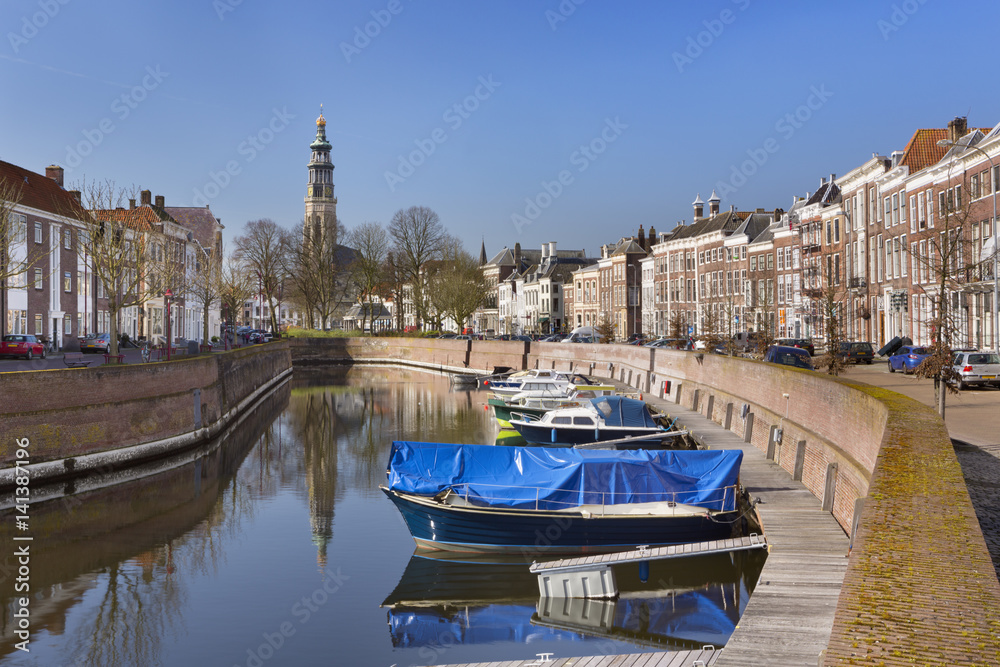 Middelburg with the Lange Jan church tower in The Netherlands