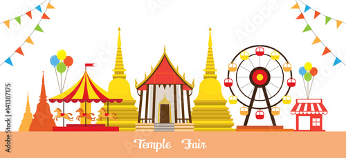 Thai Temple Fair, Thailand Festival and Event in Buddhism Place