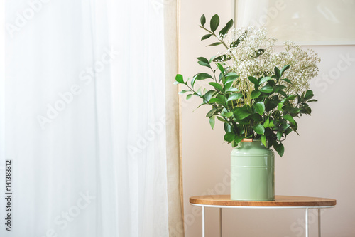 Flowers on small table