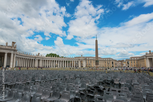 Chairs at Saint Peter Square, Vatican, Rome