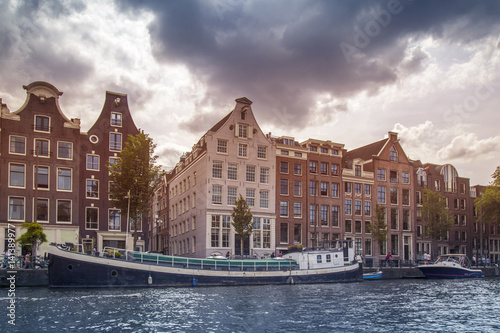 Amsterdam city and canal