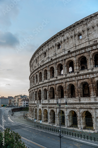 Ring road and wall of the Colosseum, Rome