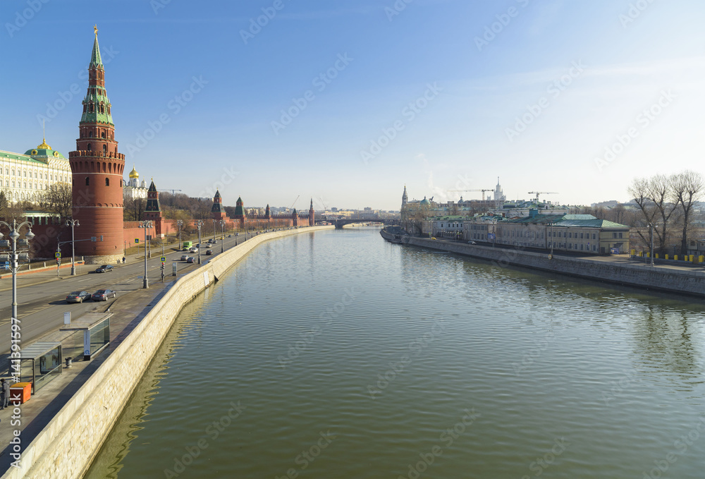 View of the Moscow River and the Kremlin
