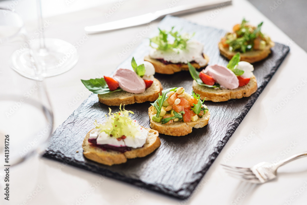 Fototapeta premium different kinds of canape