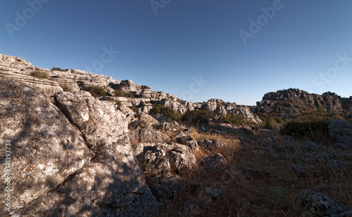 El Torcal, Antequera, unesco world heritage and nature reserve rock formation, Andalusia, Spain