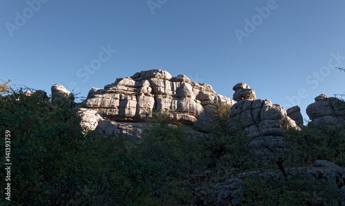 El Torcal, Antequera, unesco world heritage and nature reserve rock formation, Andalusia, Spain
