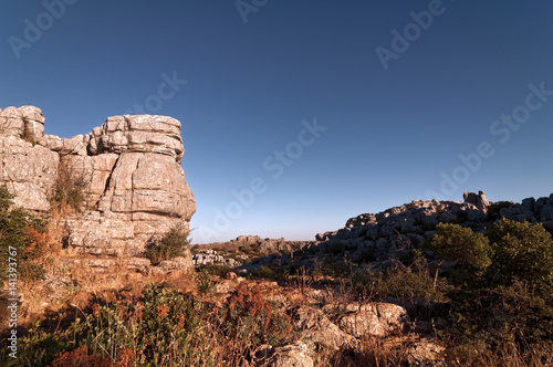 El Torcal, Antequera, unesco world heritage and nature reserve rock formation, Andalusia, Spain