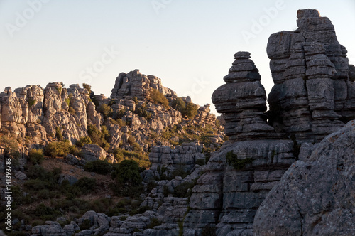 El Torcal, Antequera, unesco world heritage and nature reserve rock formation, Andalusia, Spain