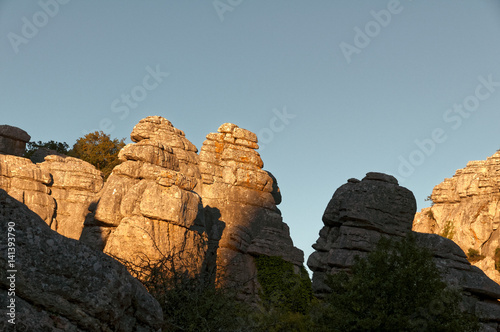El Torcal, Antequera, unesco world heritage and nature reserve rock formation, Andalusia, Spain