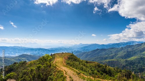 Mountain and blue sky at Kasi, Laos