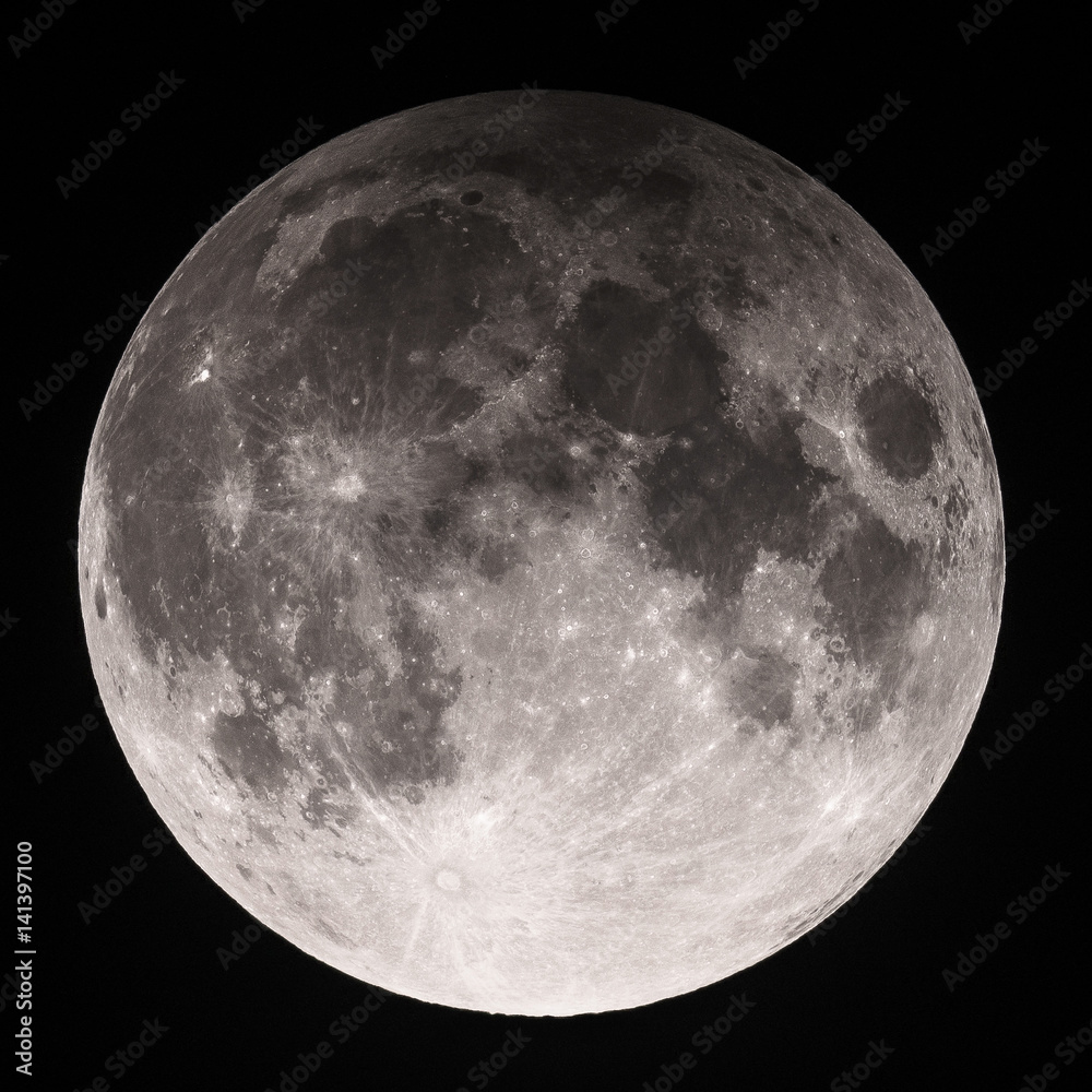 Fototapeta premium Full moon and Earth's shadow