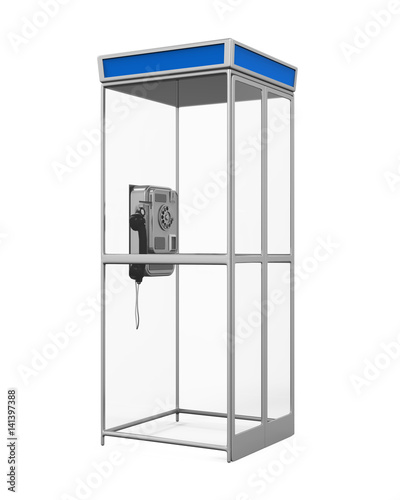 Telephone Booth Isolated