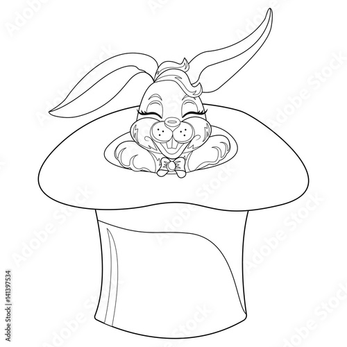 Coloring Page rabbit. Hand ...