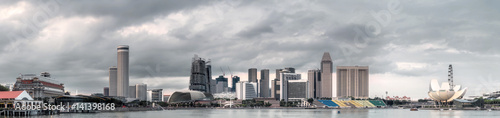 Canvas Print Singapore Skyline and view of Marina Bay
