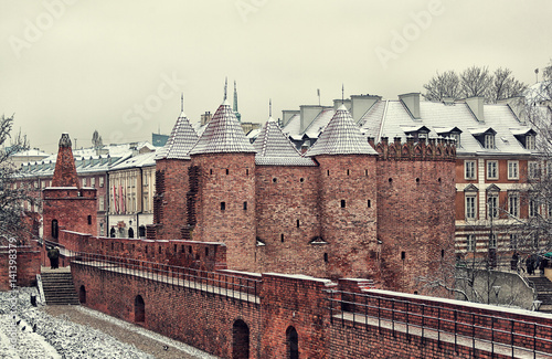 Ancient fortress in Warsaw , Poland