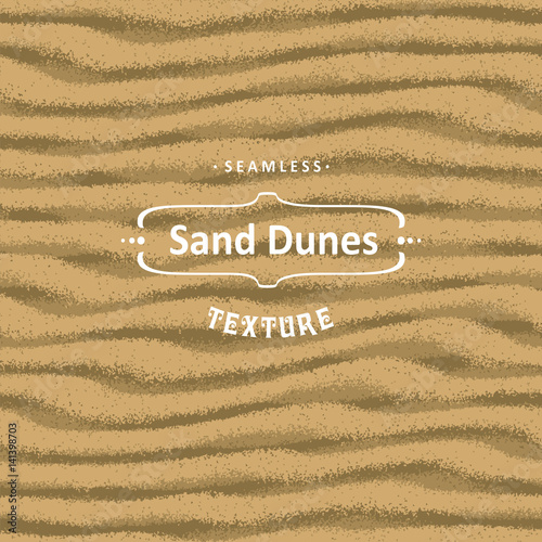 Vector seamless sand texture background with natural waves.