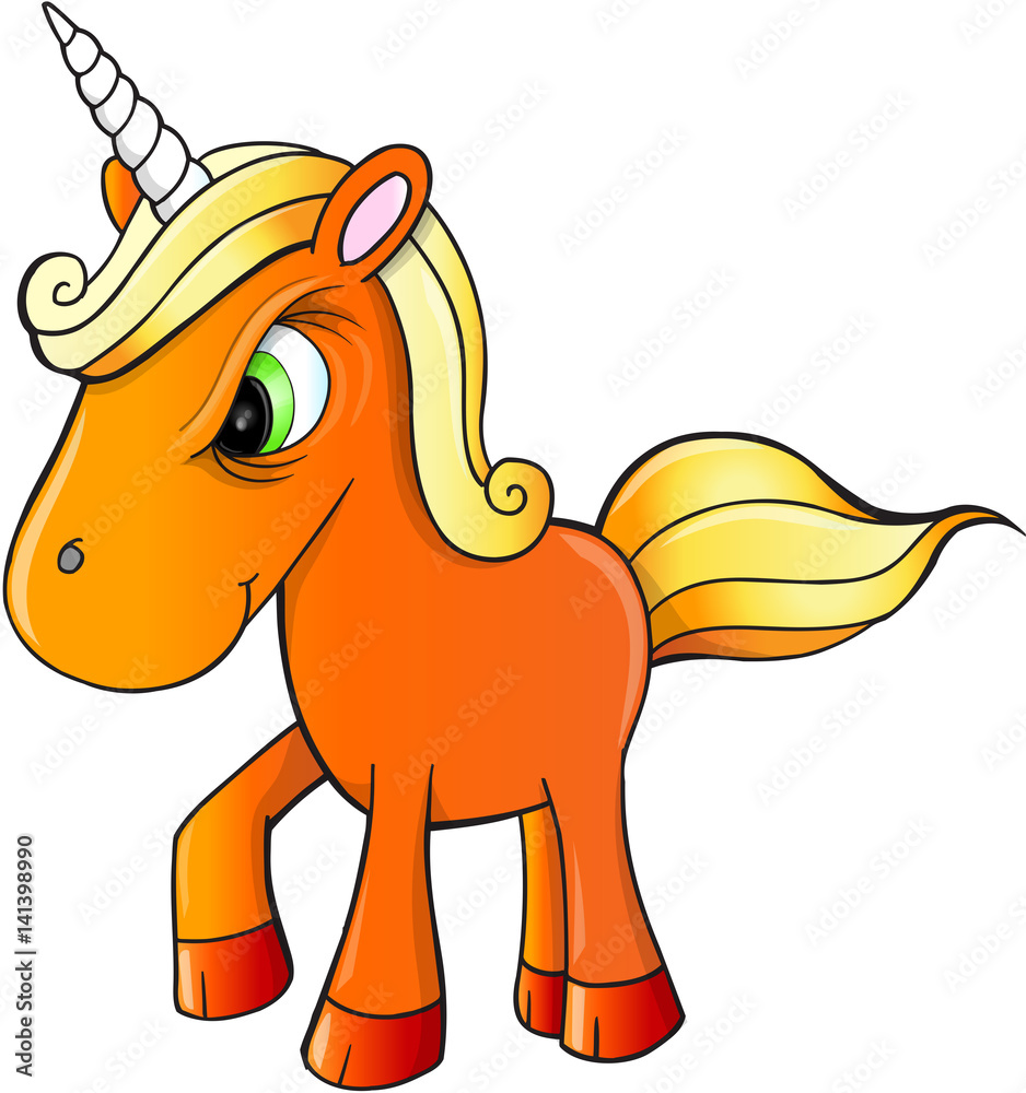 Angry Mean Unicorn Vector Illustration Art Stock Vector Adobe Stock