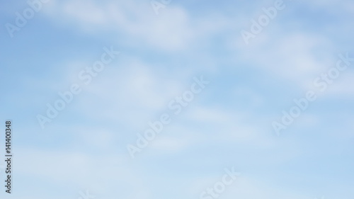 Out of focus the Blue sky and clouds, abstract background.
