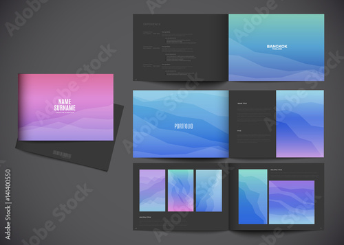 Vector portfolio template modern design